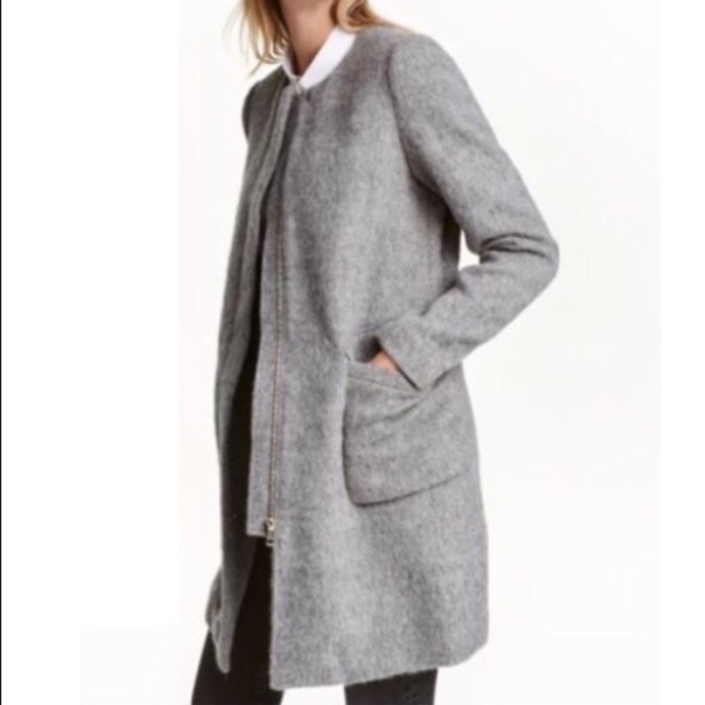 HM classic grey coat wool blend